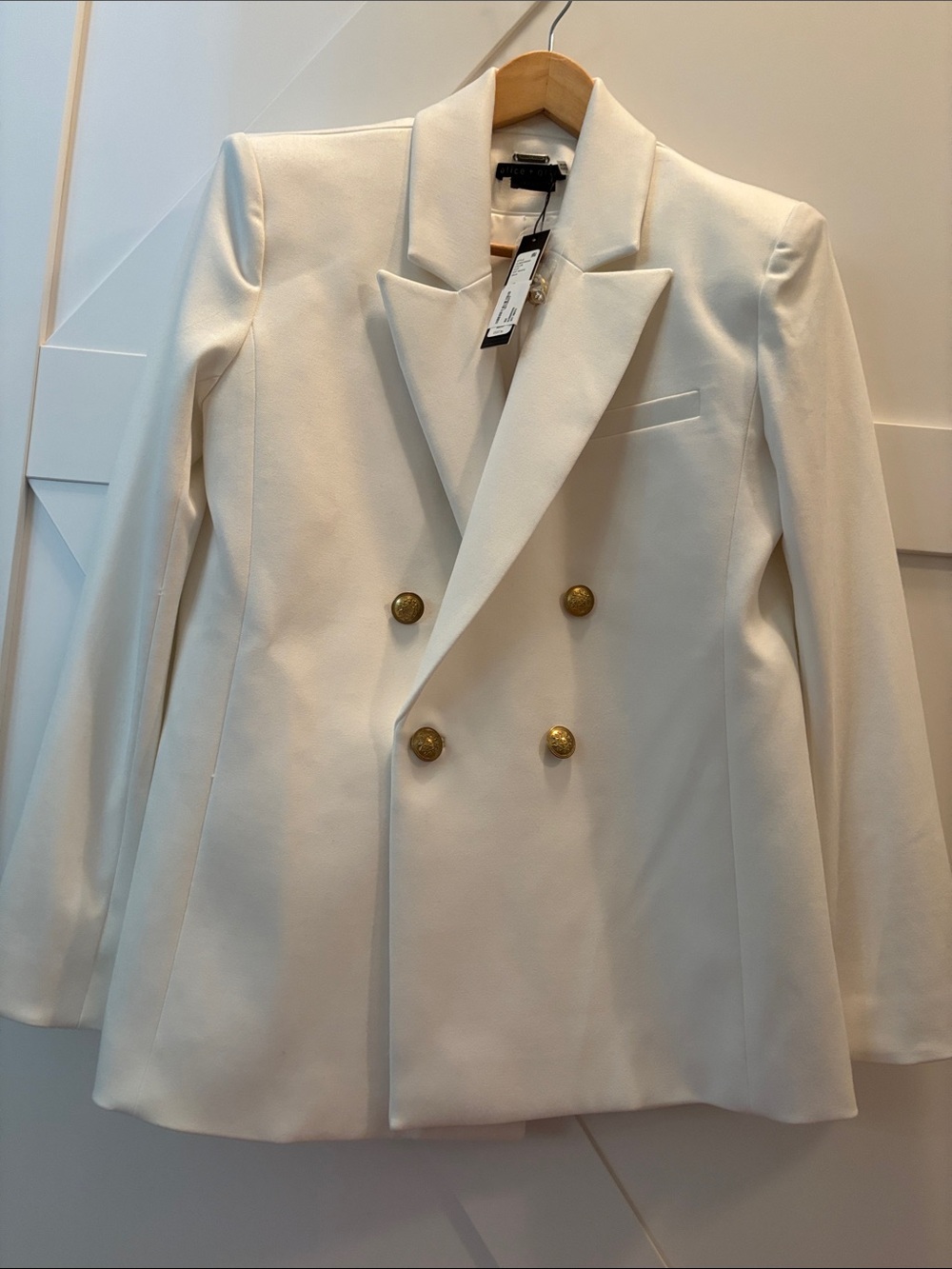 Alice + Olivia Double-Breasted off-White Women's Blazer Jacket